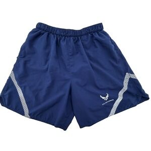 US Air Force PT Shorts Mens Medium Blue Athletic Running Training